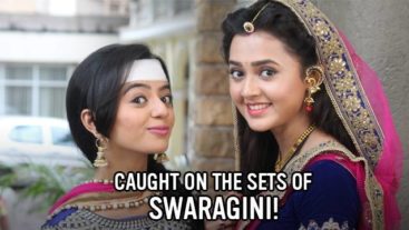 Caught in action on the sets of Swaragini