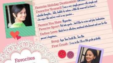 She is such a cutie pie! Get to know Helly Shah aka. Swara a little better via this slam book entry