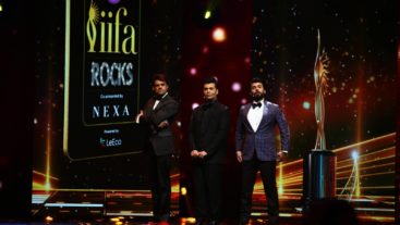 The Hosts of IIFA Rocks 2016 Manish Paul, Karan Johar and Fawad Khan have a Rocking Time!
